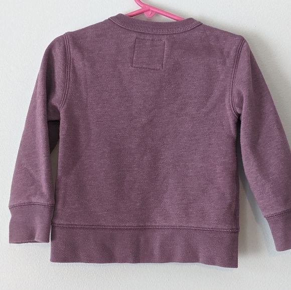 Beaver Canoe Canada Purple Sweatshirt size 2T Omer Stringer Roots - Picture 2 of 6